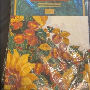 New in Package 60x84 inch Cotton Blend Fall Radiance Tablecloth